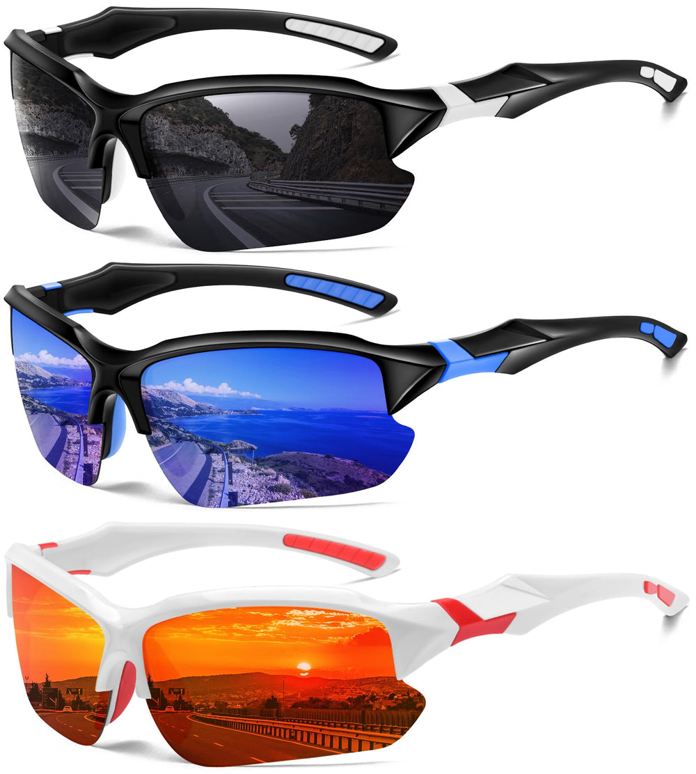 DioKiw front packaging showing three sunglasses and protective case for immediate use