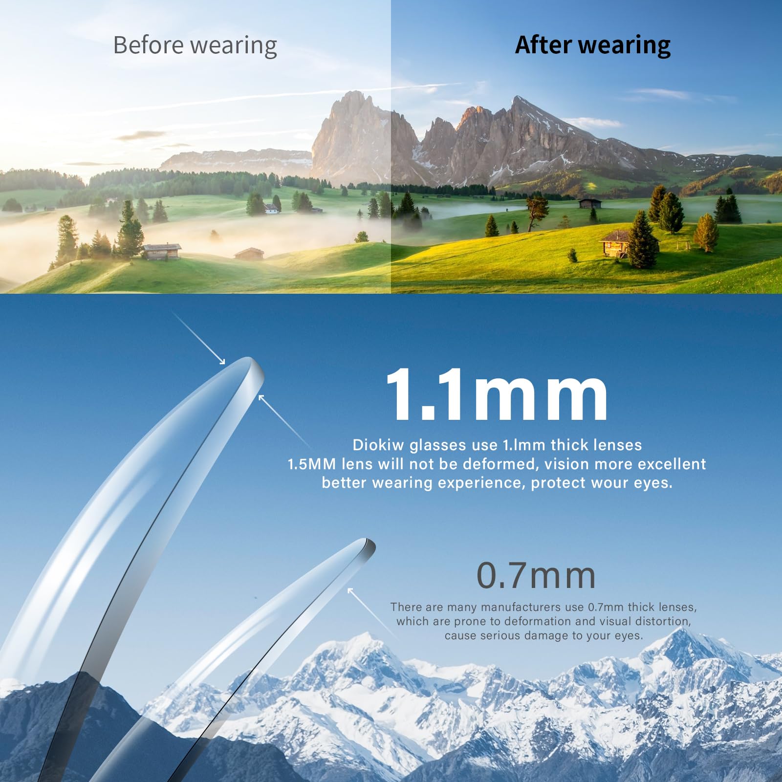 DioKiw worn while cycling showing stable fit and unobstructed vision at speed