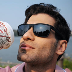 DioKiw worn by driver illustrating glare reduction and safer vision benefit