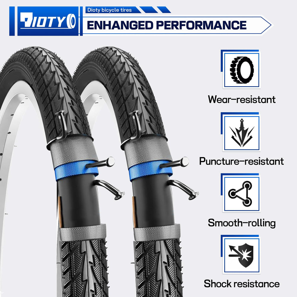 Dioty inner tube and valve close-up illustrating thick butyl tube for shock reduction