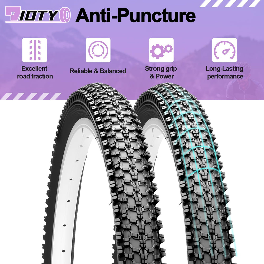 Dioty mounted tire on 24-inch wheel demonstrating fit and road handling