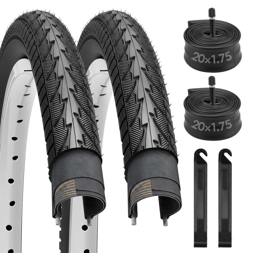 Dioty tire beside common 20" wheel to illustrate correct size and fit for compatibility