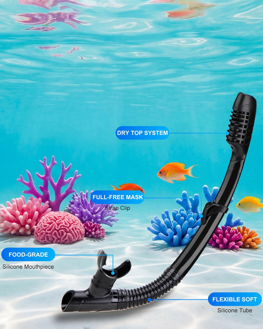 DIPUKI complete snorkel mask set with storage bag for travel protection and convenience