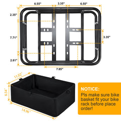 Dirza basket installed on an e-bike demonstrating secure mounting benefit