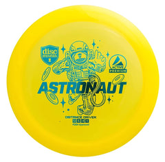 Discmania Astronaut front view showing rim profile and premium Active plastic benefit