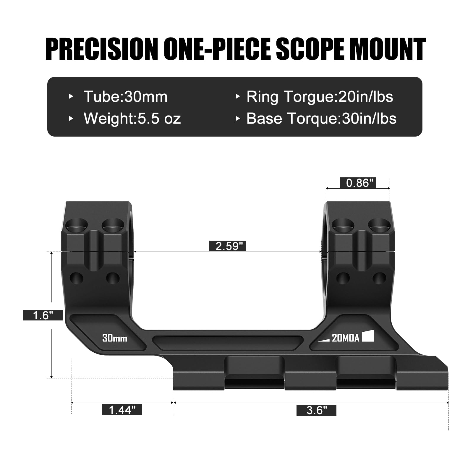DISCOVERYOPT close-up of clamp screws with torque spec labels for secure fit