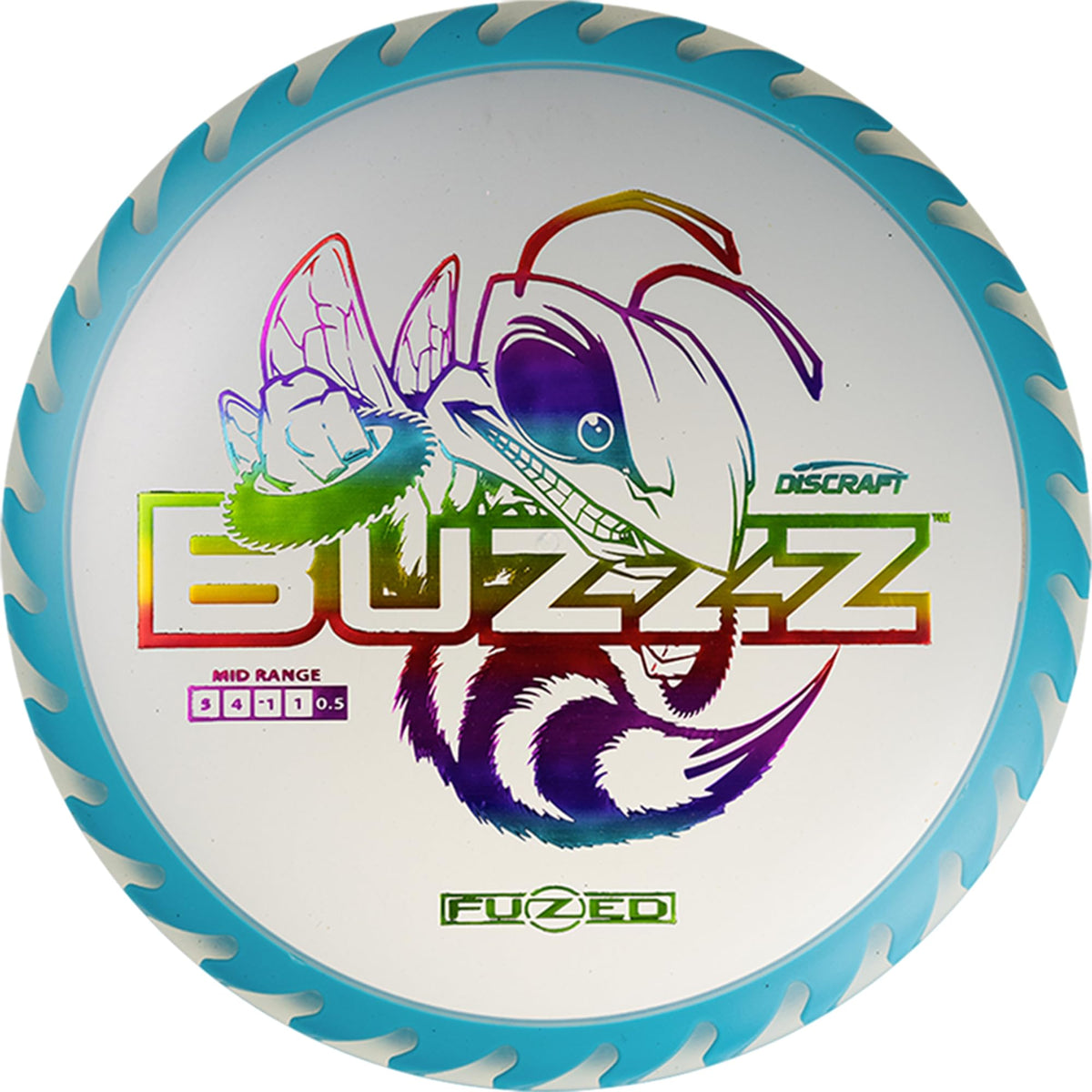 Discraft Fuzed Z Buzzz front profile showing disc shape and clean flight lines