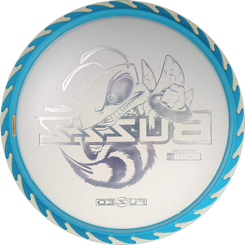 Discraft Fuzed Z Buzzz backstamp detail displaying artwork and brand durability