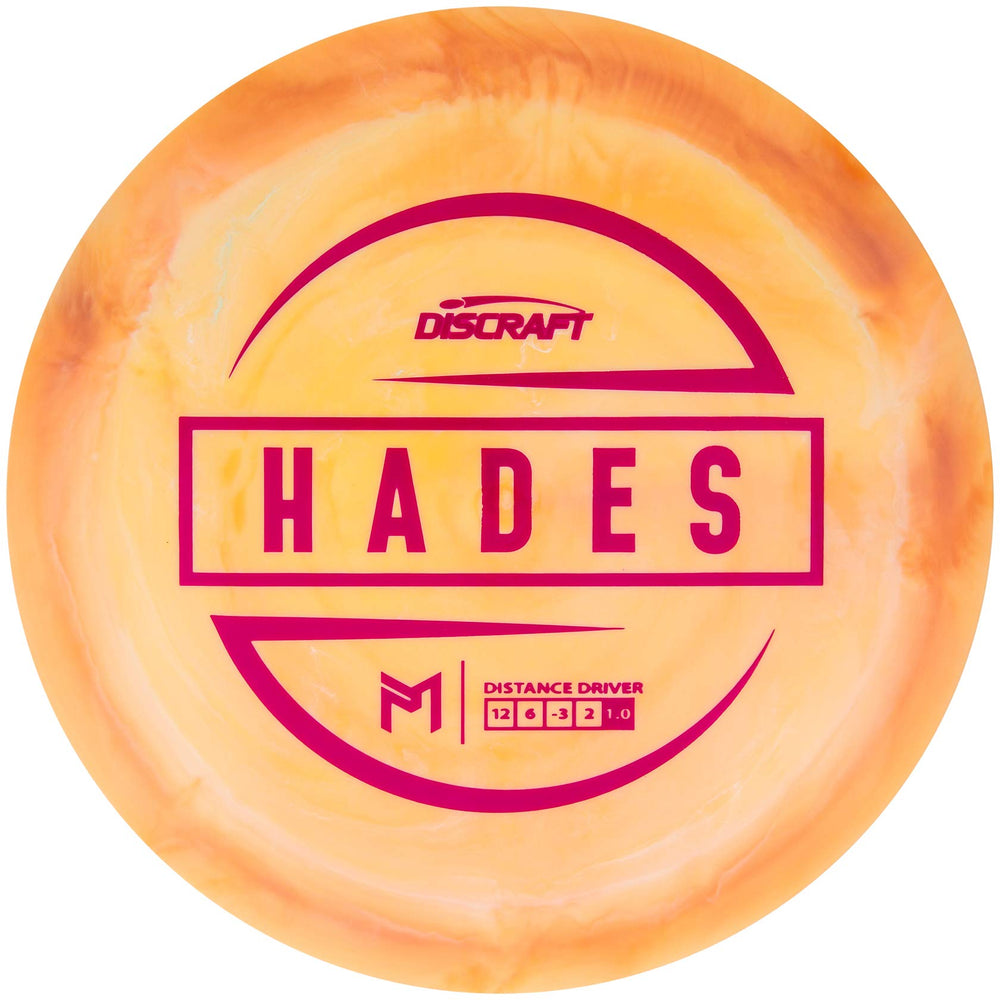 Discraft Hades rim closeup highlighting ESP plastic texture for durable grip benefit