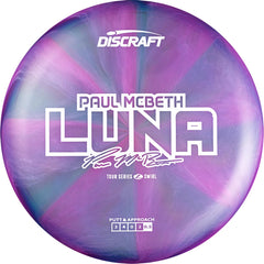 Discraft Luna front stamp view showing unique tour-series design and collectible appeal
