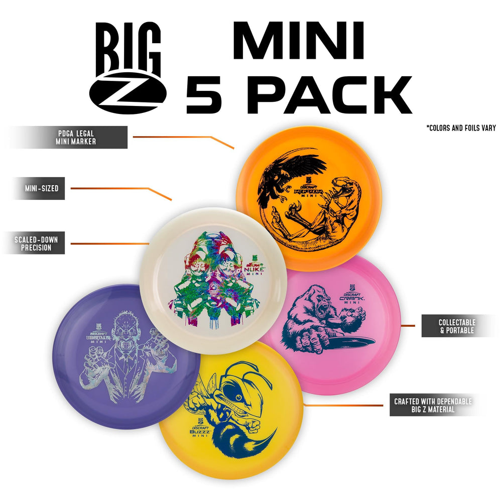 Discraft mini big z close-up rim detail showing Z Line plastic durability benefit