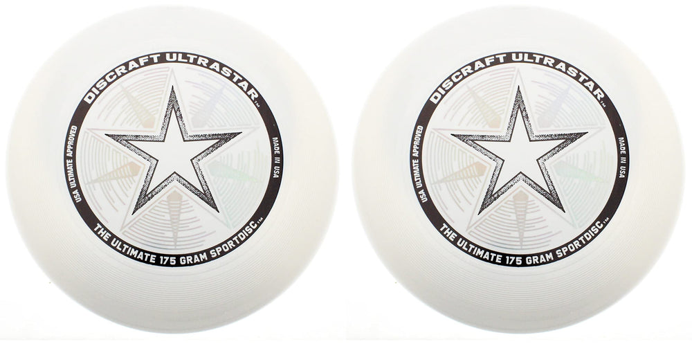 Discraft Ultra-Star front view white pack showing official logo and clear visibility benefit