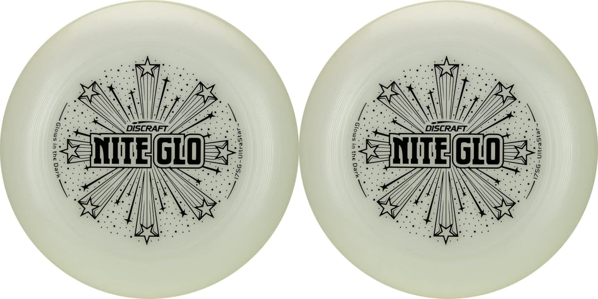 Discraft Ultra-Star front view showing official logo and glow finish for consistent play
