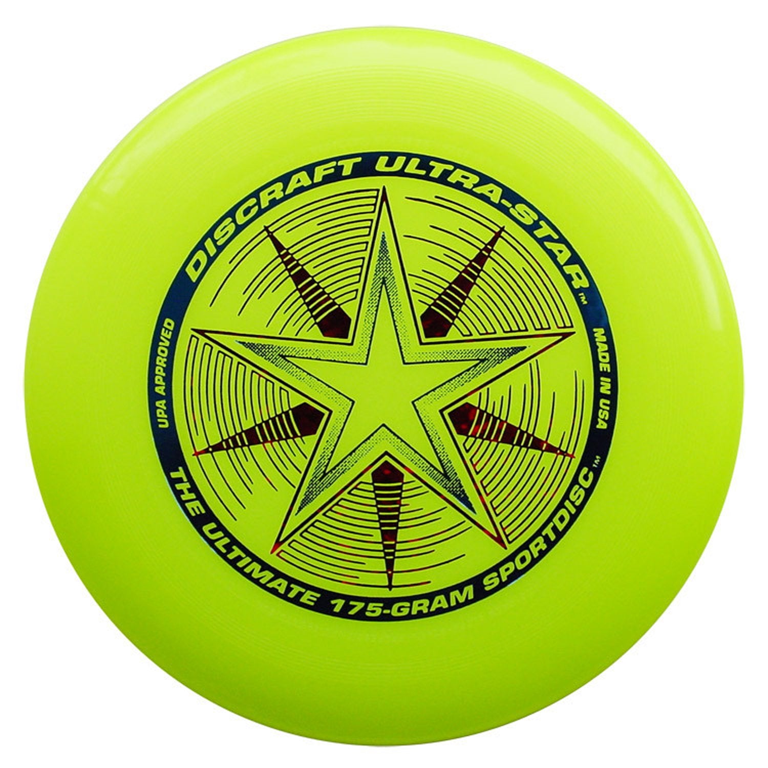 Discraft disc mid-flight during a throw demonstrating stable, predictable flight