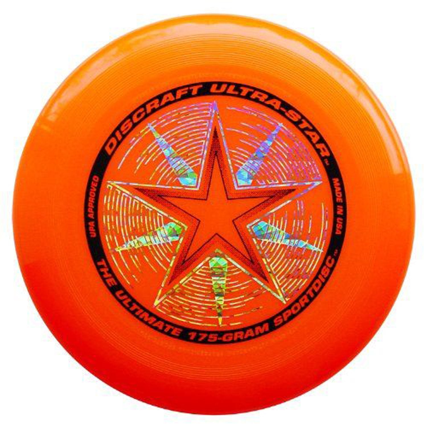 Discraft discs stacked beside a measuring tape showing official 175g competition weight