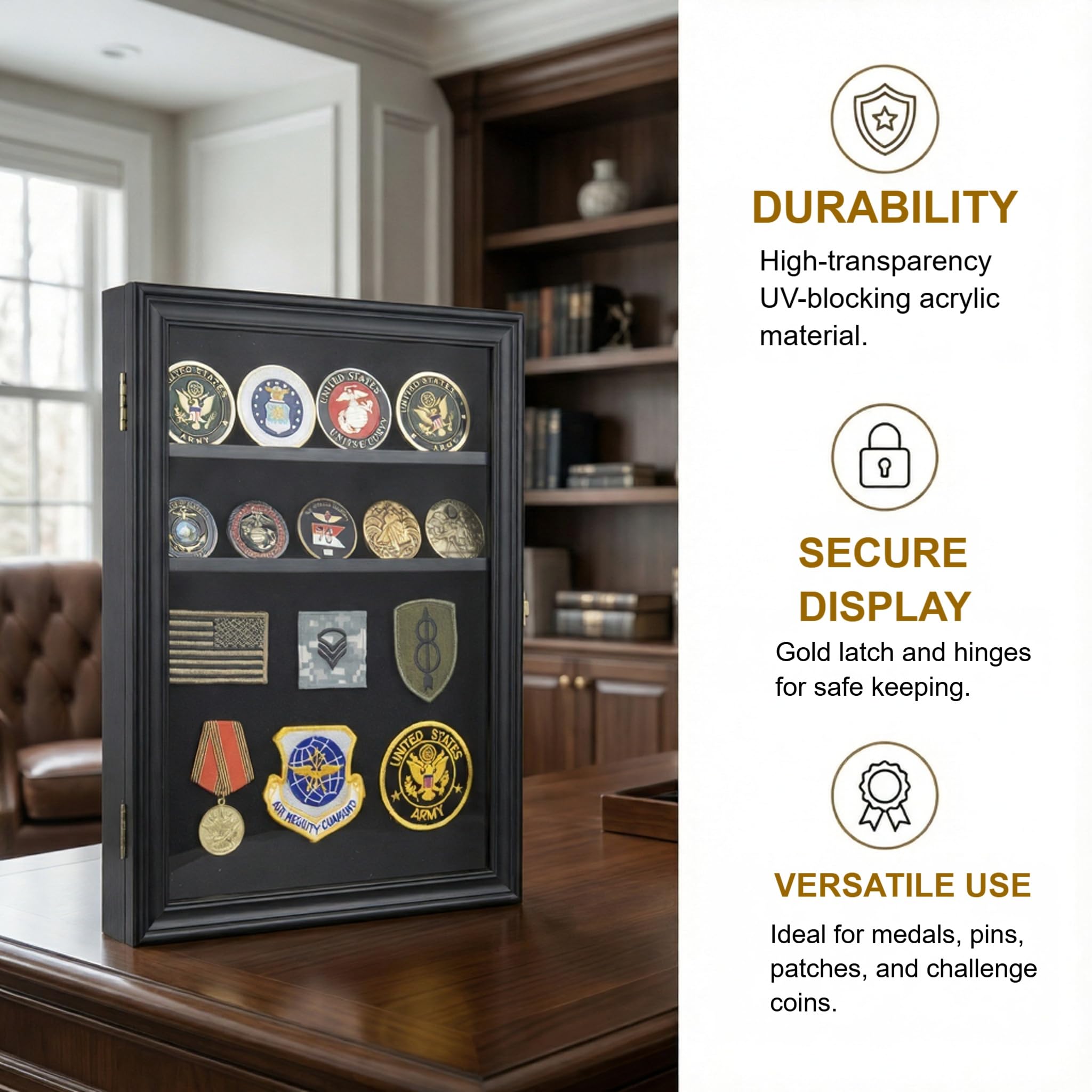 DisplayGifts brass hardware close-up adding classic accent and secure closure