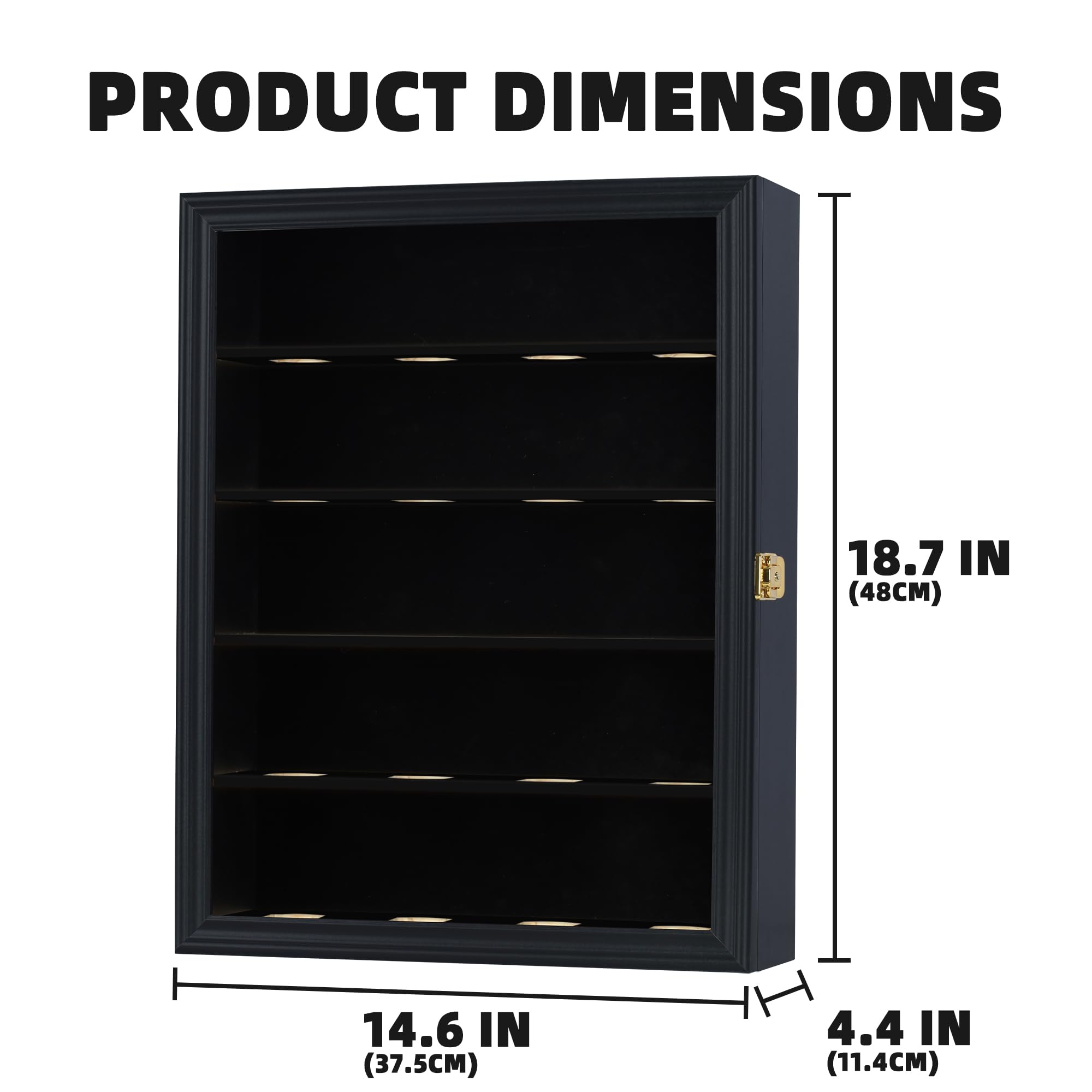 DisplayGifts closeup of UV acrylic door showing clear view and protection benefit