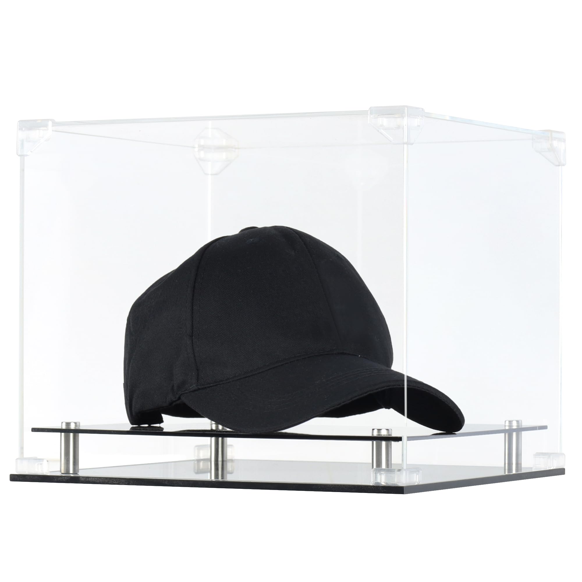 DisplayGifts front view showing clear acrylic case and cap, highlighting brand display benefit