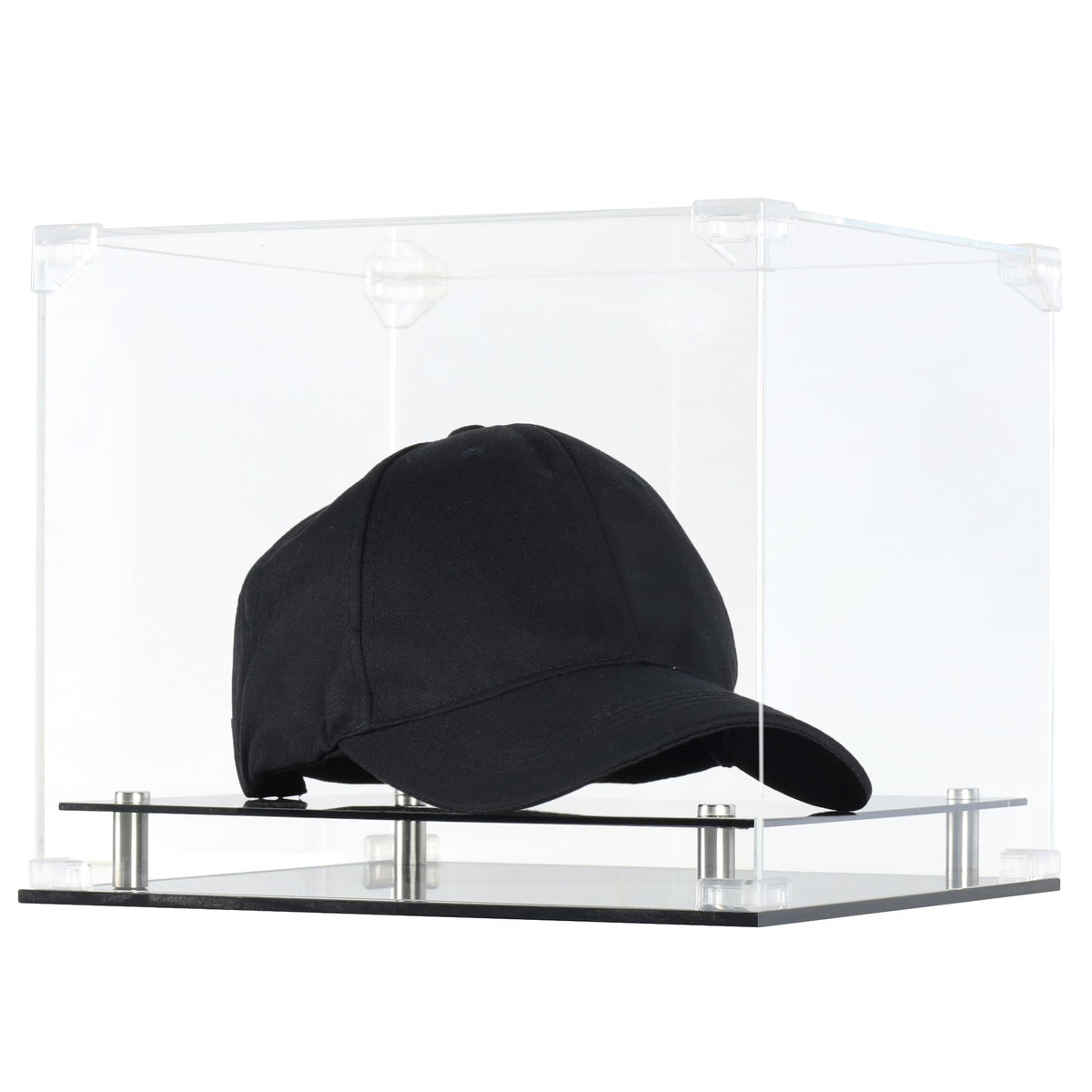 DisplayGifts front view showing clear acrylic case and cap, highlighting brand display benefit