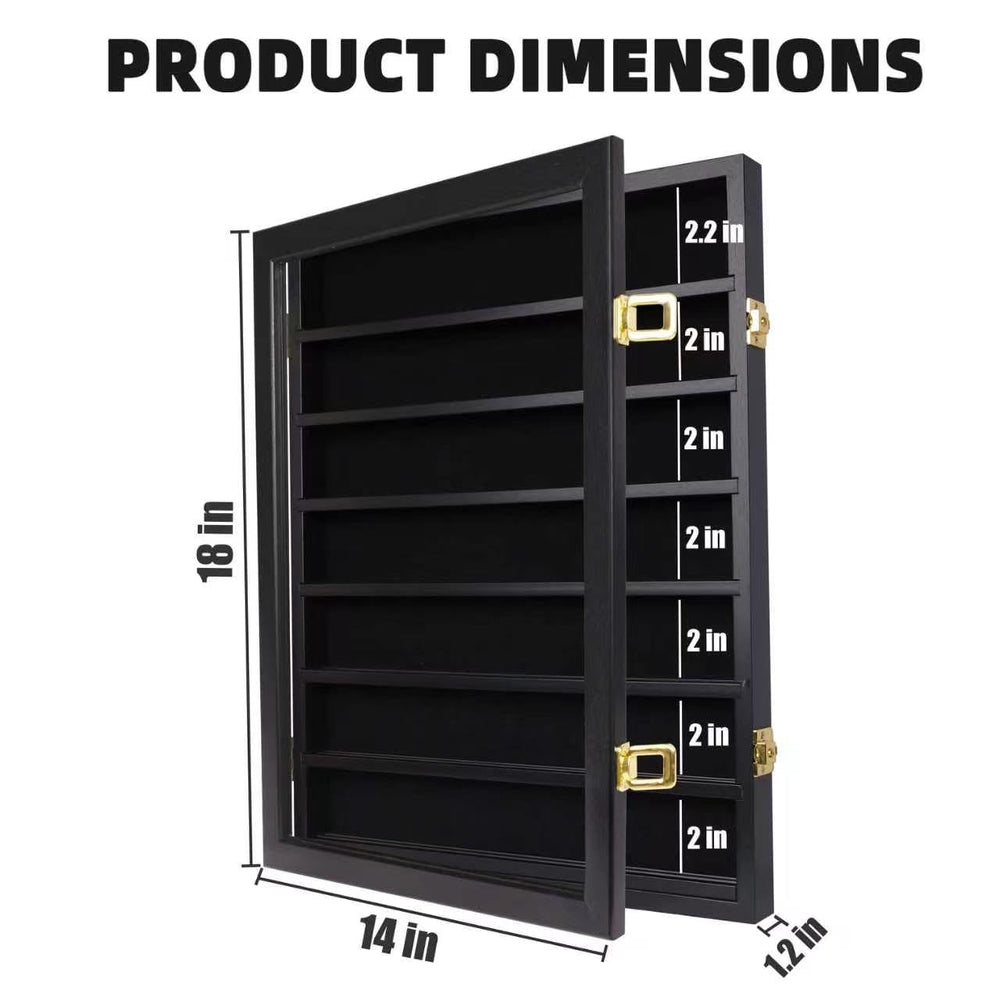 DisplayGifts open door showing UV acrylic protecting coins and reducing dust
