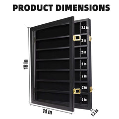 DisplayGifts open door showing UV acrylic protecting coins and reducing dust