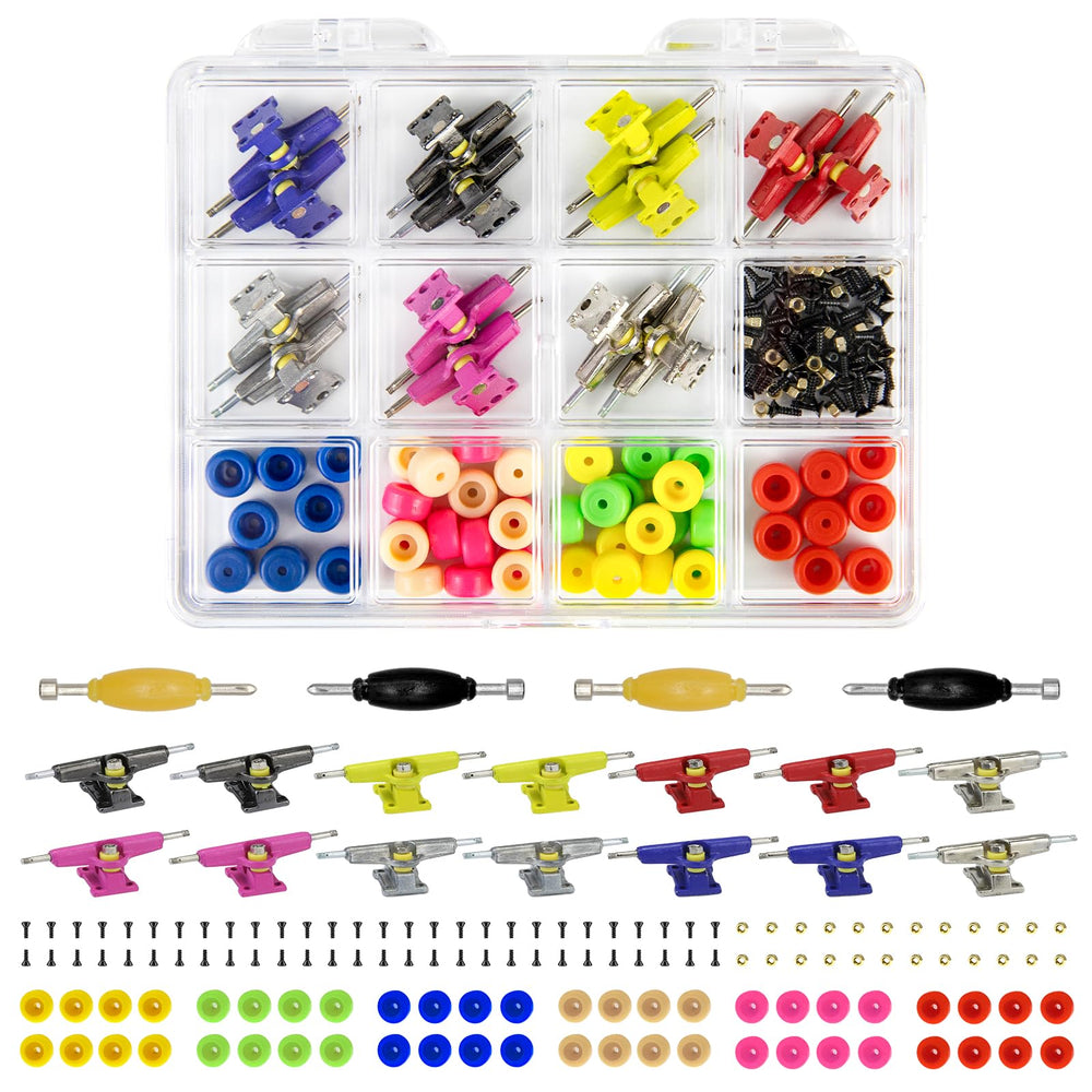 DisplayMore front packaging showing full parts kit and organized storage benefit