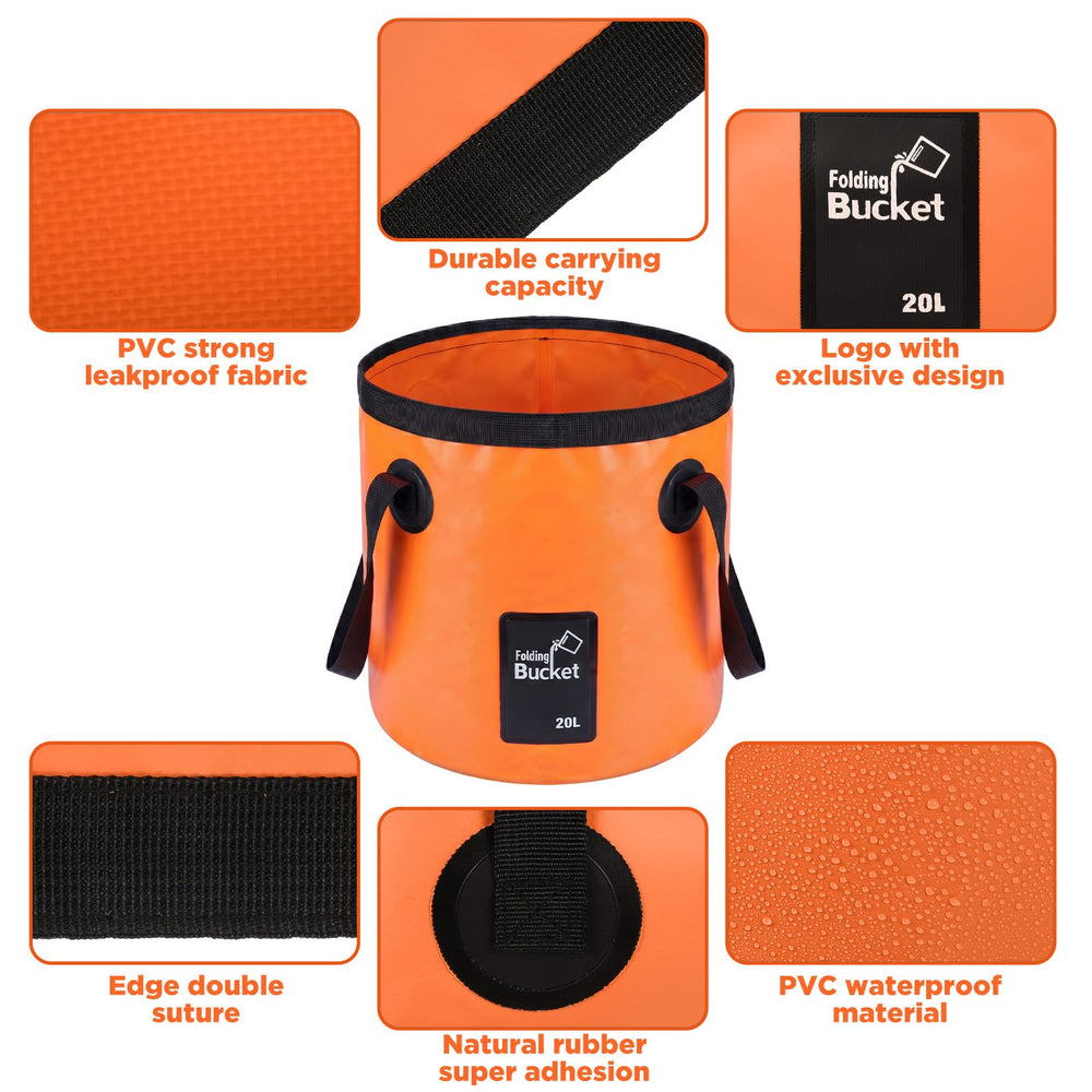 DIVINA VITAE bucket filled with water outdoors demonstrating reliable water carrying