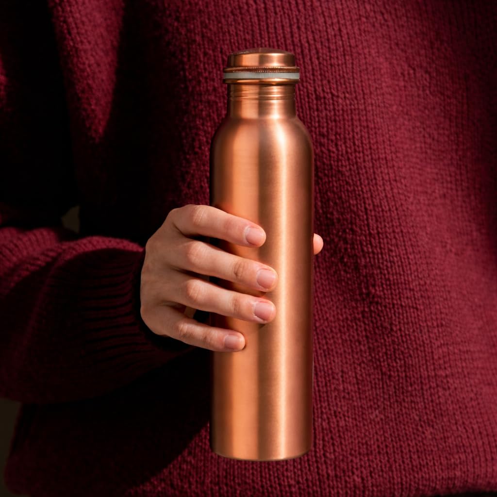 Divine Glance lifestyle yoga studio use showing bottle on mat for convenient on-the-go hydration