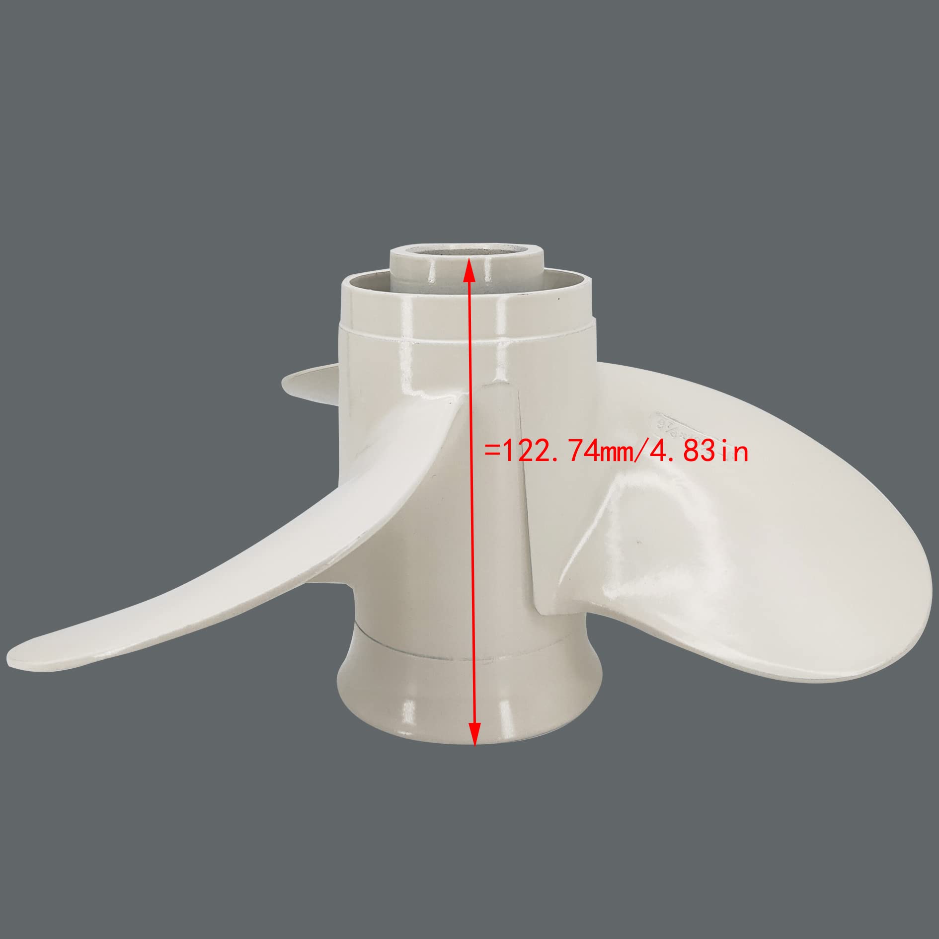 DLNIG side profile indicating right-hand rotation and balanced blade shape