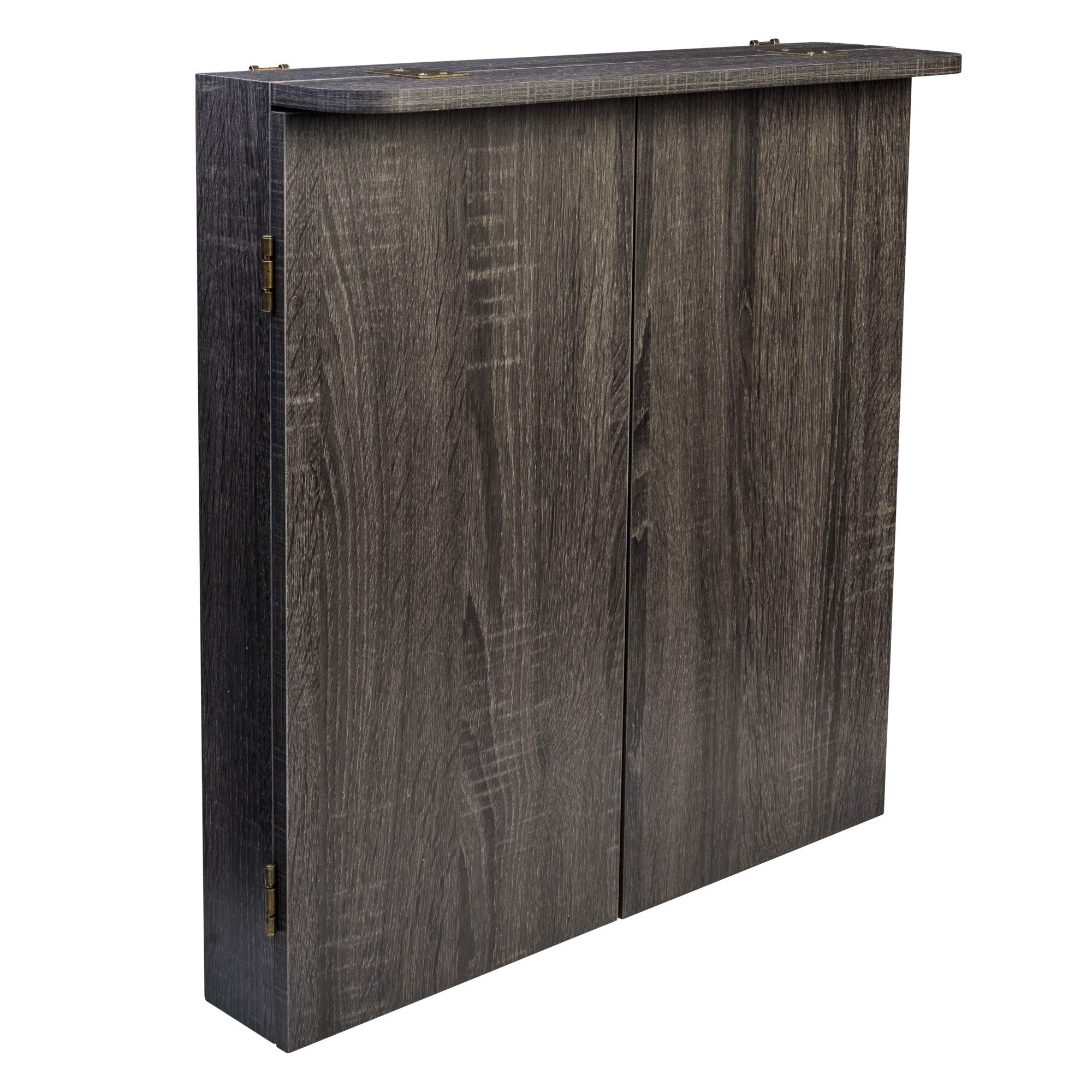 DMI Sports cabinet burnt grey wood laminate highlighting texture and style