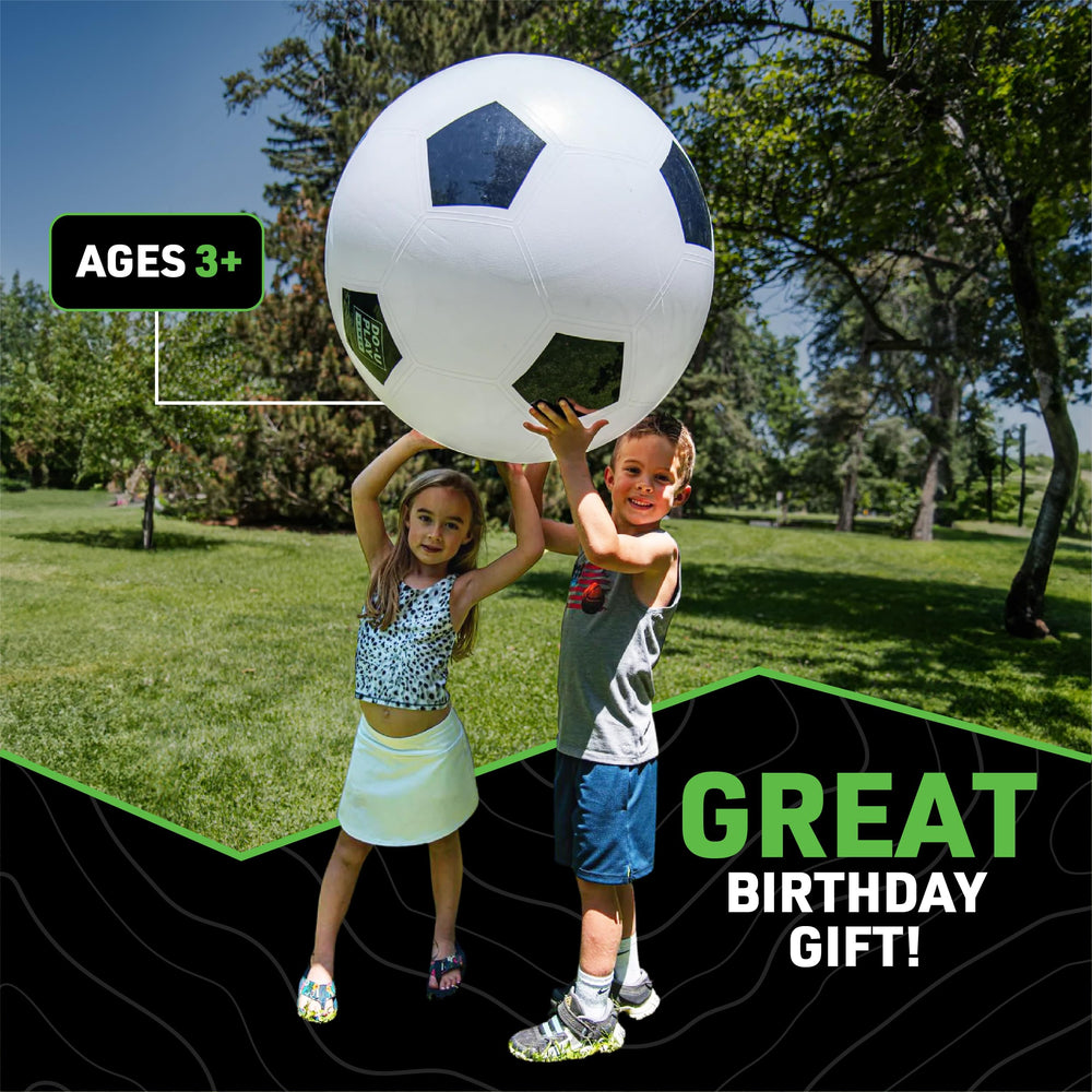 DO U PLAY large ball in backyard game providing engaging family exercise