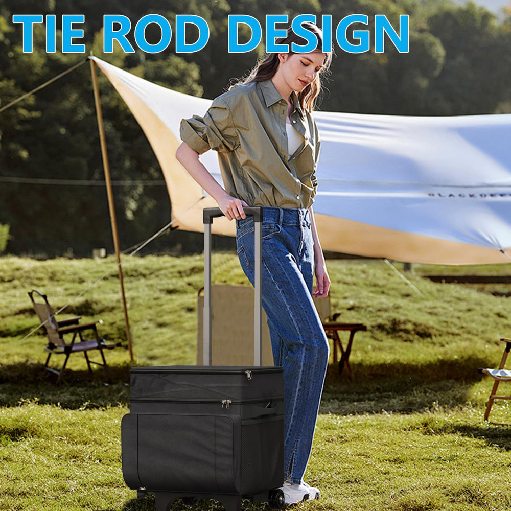 Doerpuz padded shoulder strap and side handles, enabling comfortable carrying options