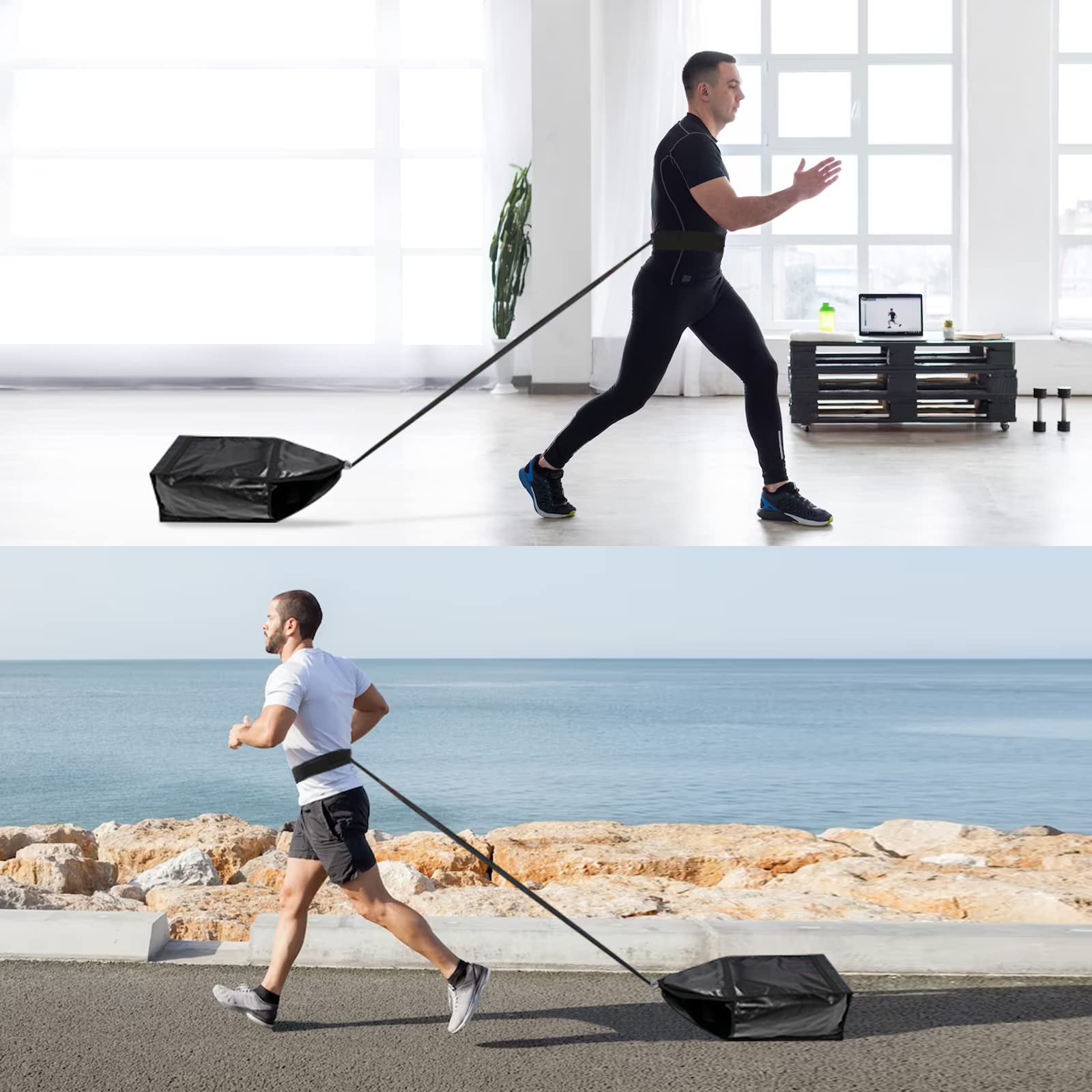doksmeria sled size comparison next to sports bag for travel convenience