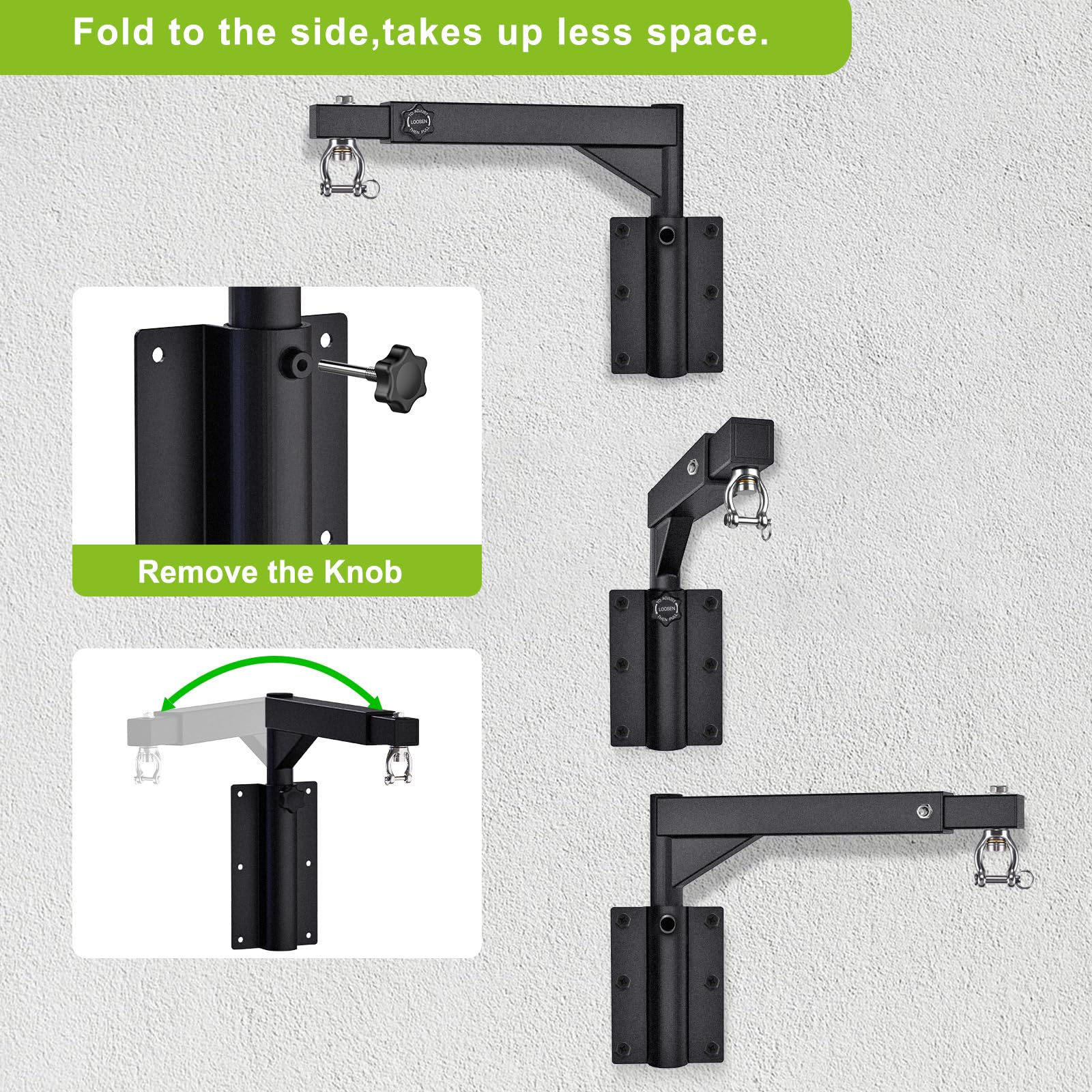 Dolibest detail of four heavy-duty chains providing balanced support and reduced twisting