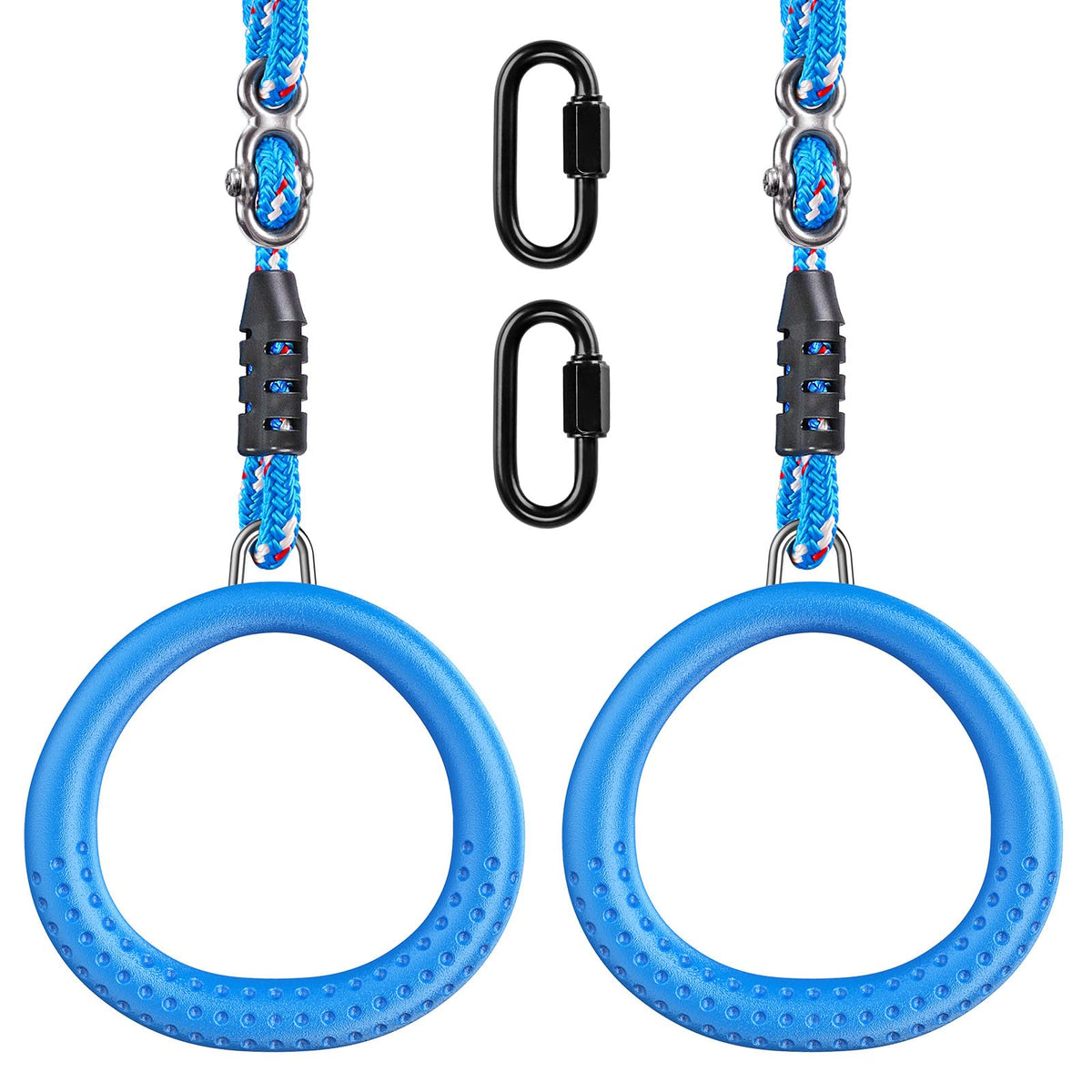 Dolibest blue rings front packaging showing durable set and straps benefit safety