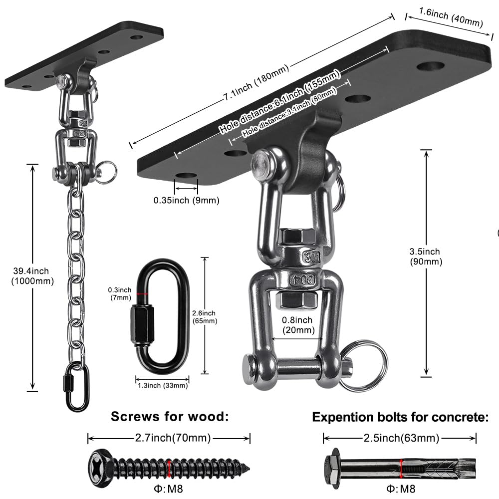 Dolibest supporting a punching bag showing heavy-duty capacity and stability