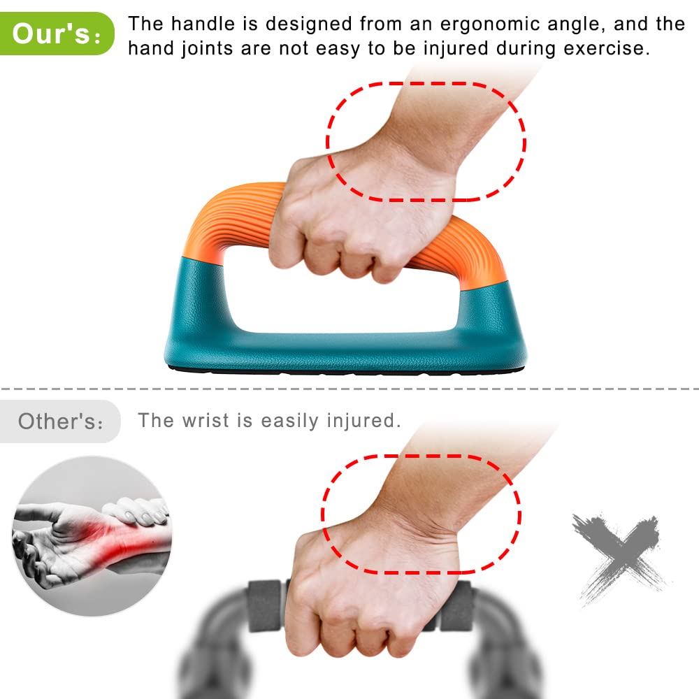Dolibest size comparison with hands showing compact travel-friendly strength training gear