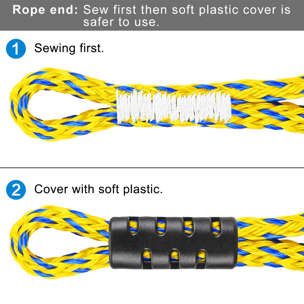 Dolibest harness next to boat cleat showing 16ft scale and easy attachment benefit