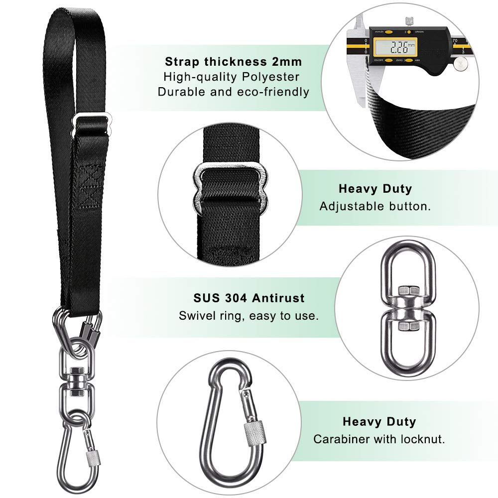 Dolibest stainless steel carabiner closeup highlighting secure main attachment