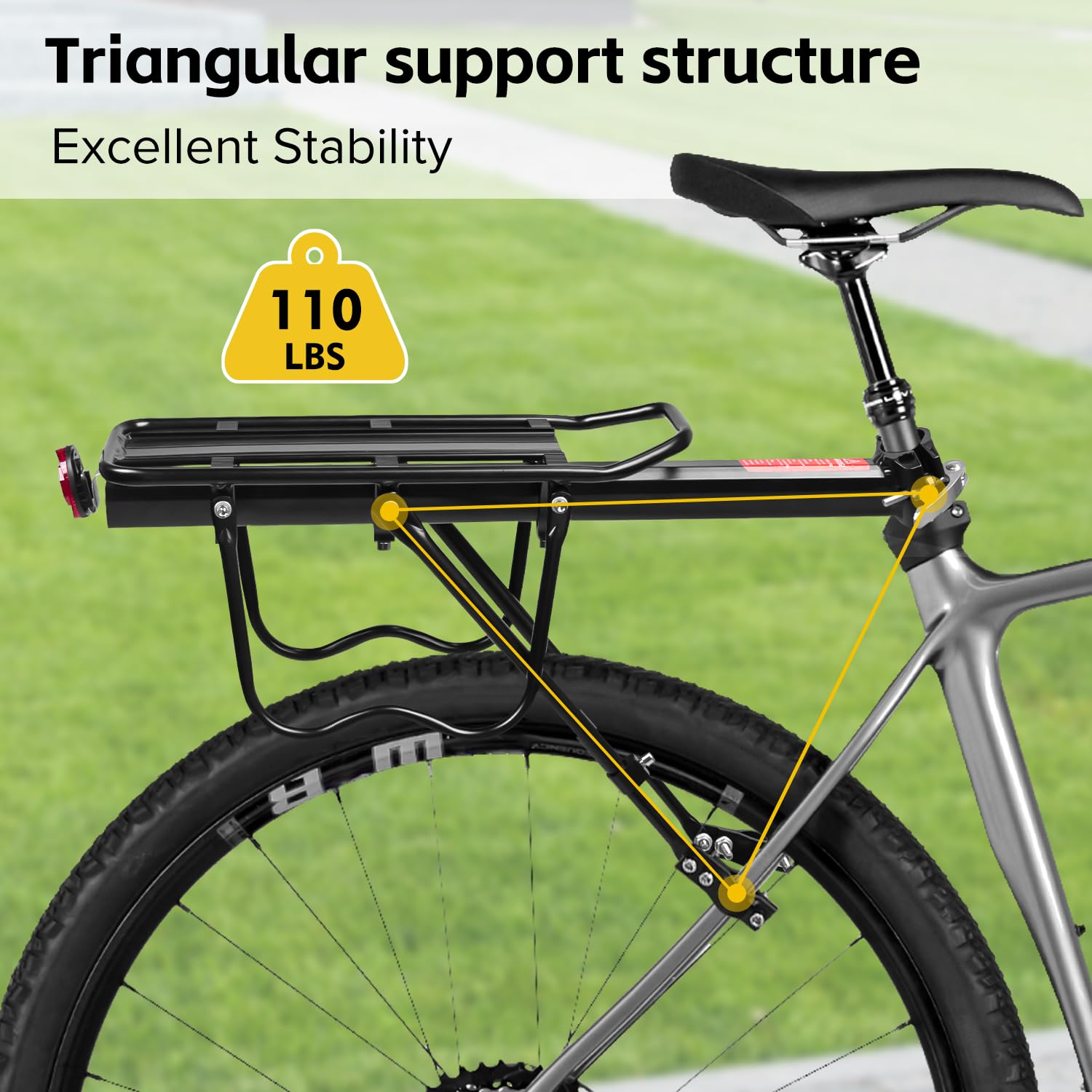 Donext close-up of W-shaped top preventing cargo contact with wheel