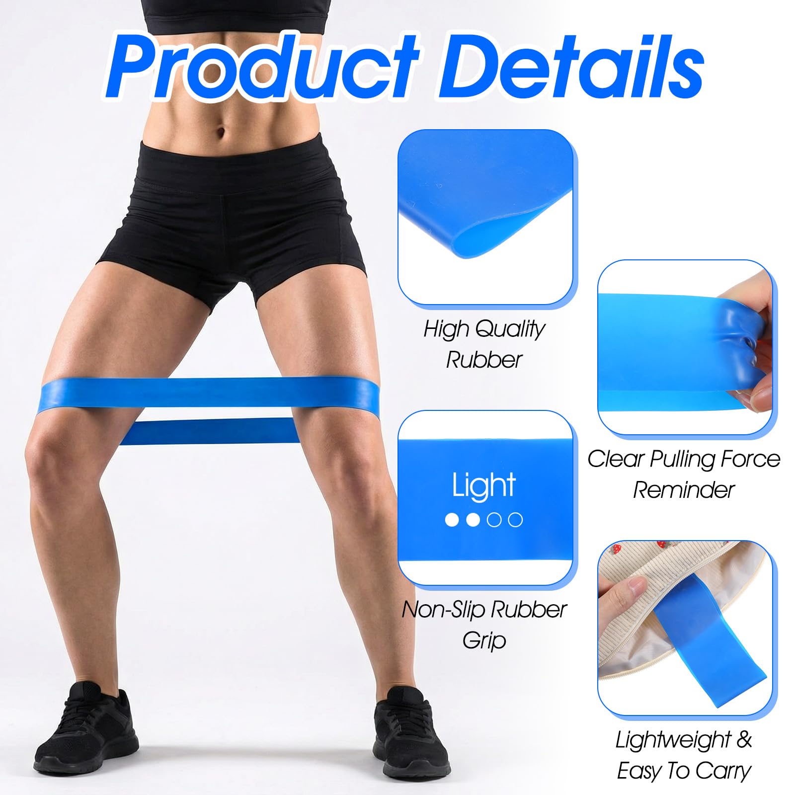 Douaowoc stacked bands demonstrating scalable resistance for progressive training