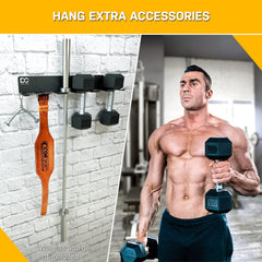 Double Circle accessory carabiner hooks holding bands showing organized gear benefit