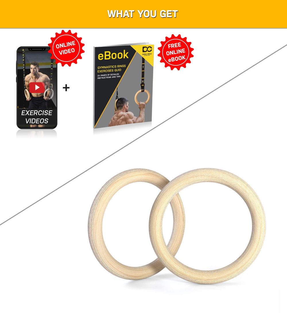 Double Circle rings hanging in gym setup showing versatile use across workouts