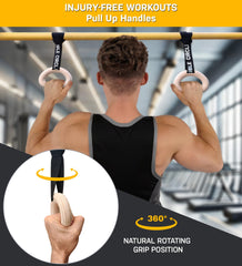 Double Circle wooden D-handle close-up highlighting ergonomic texture and comfortable hand support