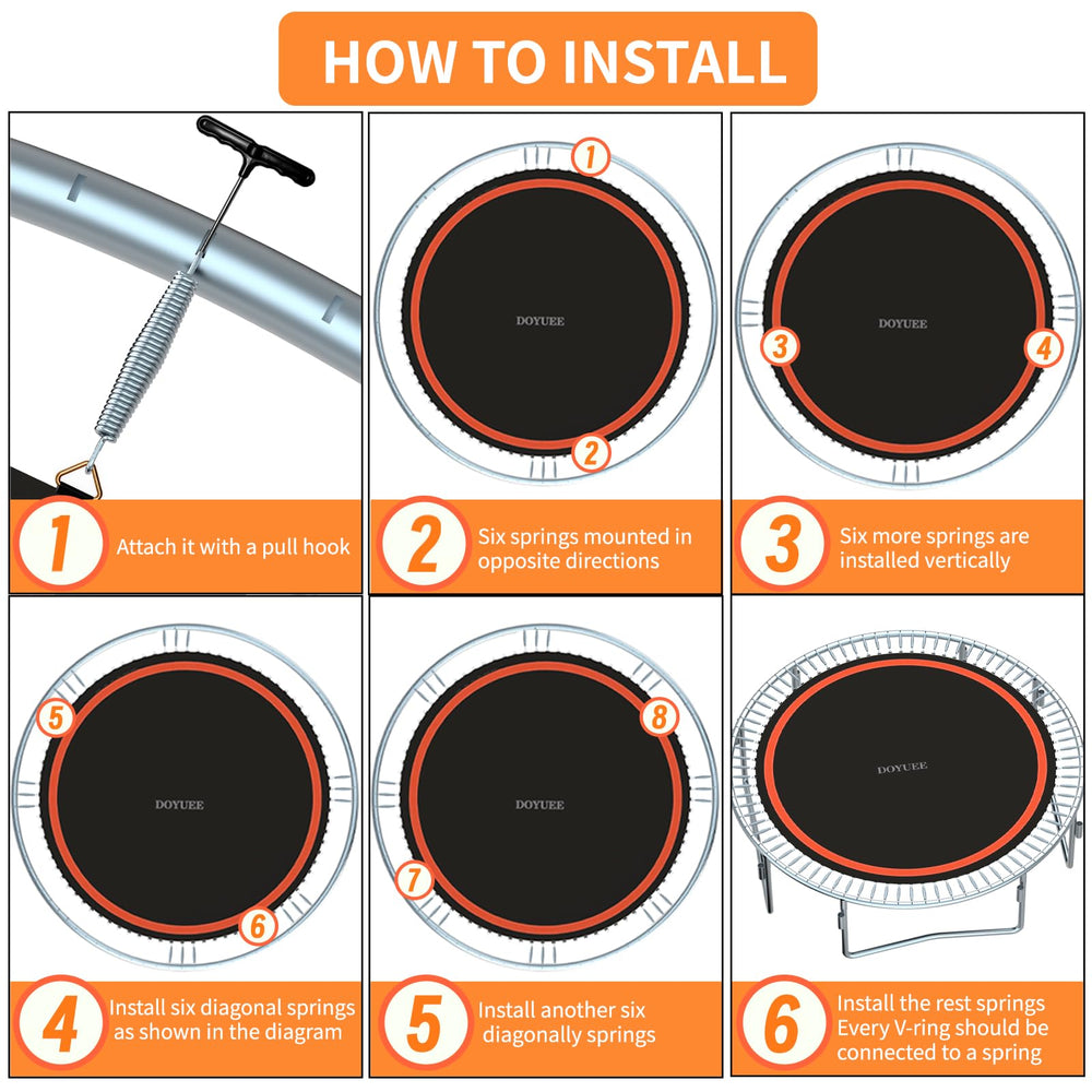 Doyuee packed with pull hooks and gloves showing included tools for easier install