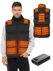 DR.PREPARE front view of heated vest showing cut and style for layering comfort