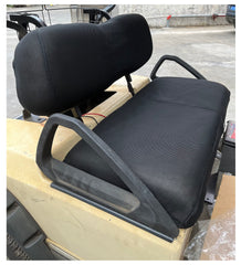 Dr.Acces fitted on an EZGO TXT bench demonstrating tailored fit and protection