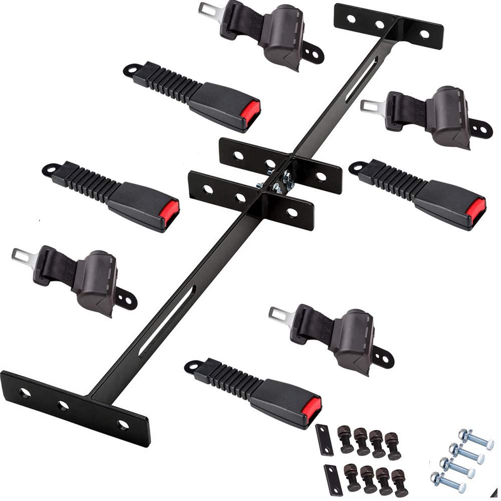 Dr.Acces front view of mounting bar and four retractable belts showing neat fit