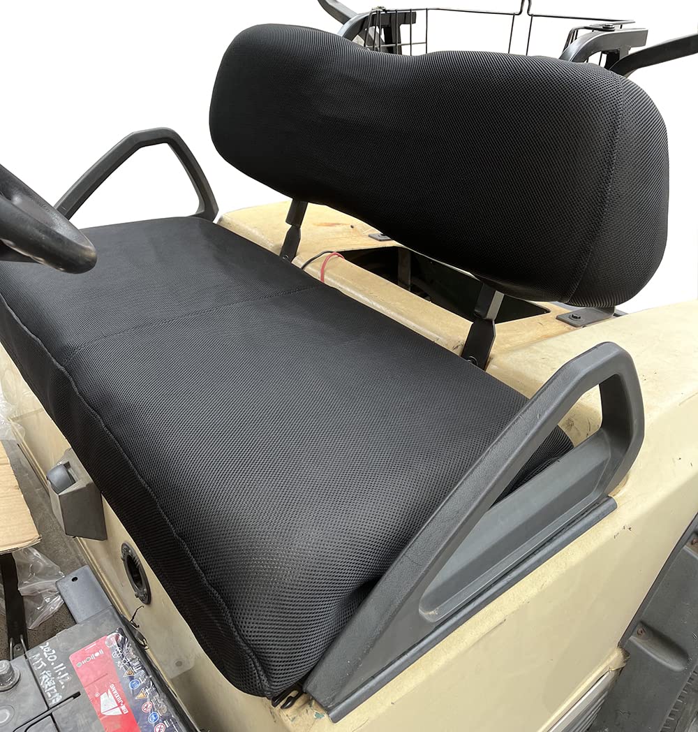 Dr.Acces front view bench seat cover showing clean black finish and improved appearance