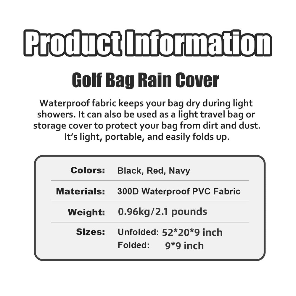 Dr.Acces cover in golf course setting protecting bag from morning dew
